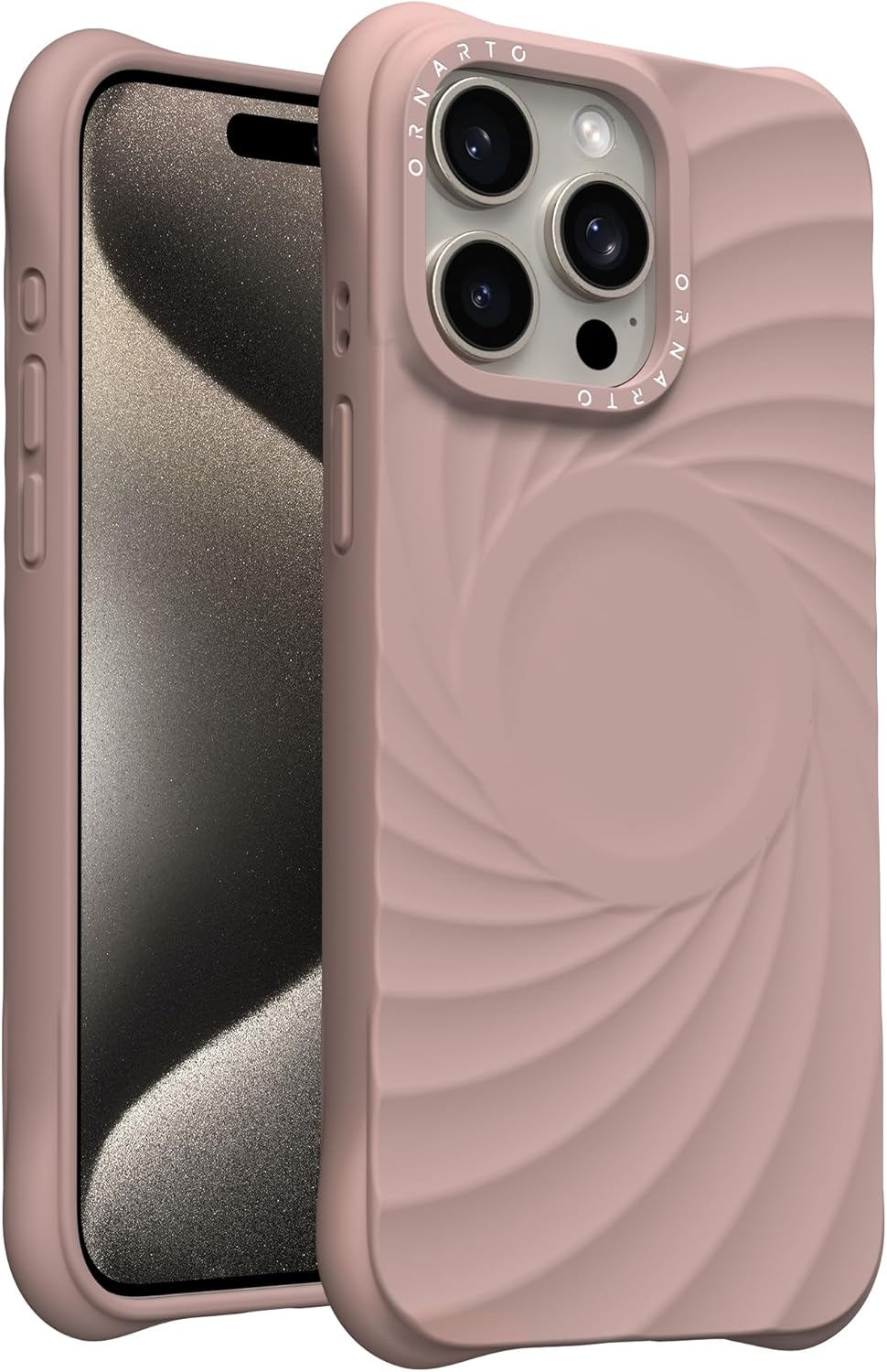 ORNARTO Vortuxe for iPhone 15 Pro Max Case - Latte