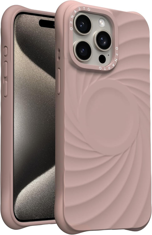 ORNARTO Vortuxe for iPhone 15 Pro Max Case - Latte
