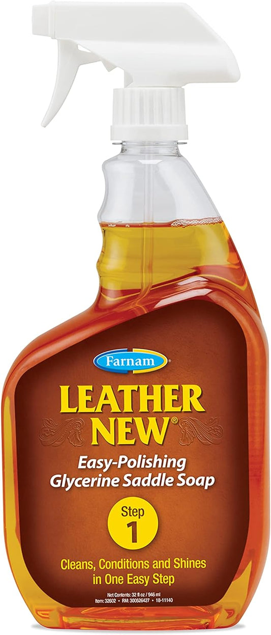 Farnam Leather Cleaner & Conditioner, 32 oz - Protects & Polishes