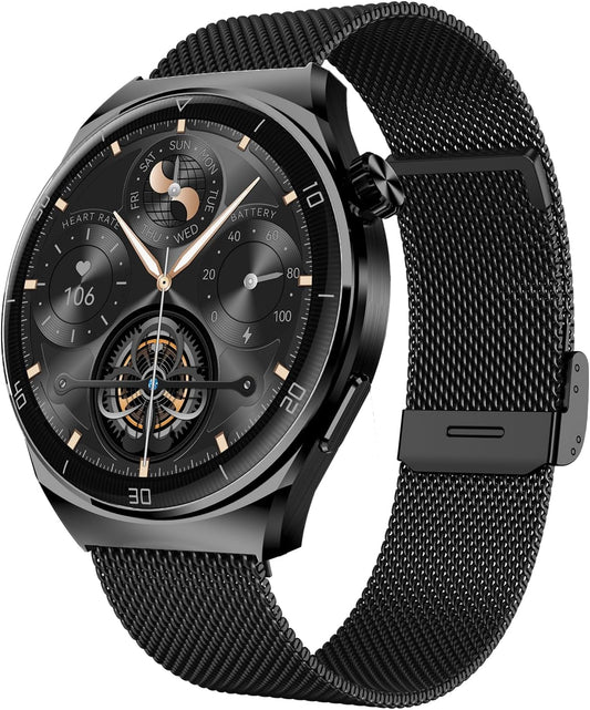 WSQ AMOLED Smartwatch: Fitness Tracker, Voice Control, IP68 Waterproof