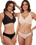 Smooth V Bras for Women Seamless Plunge Bralettes - No Underwire