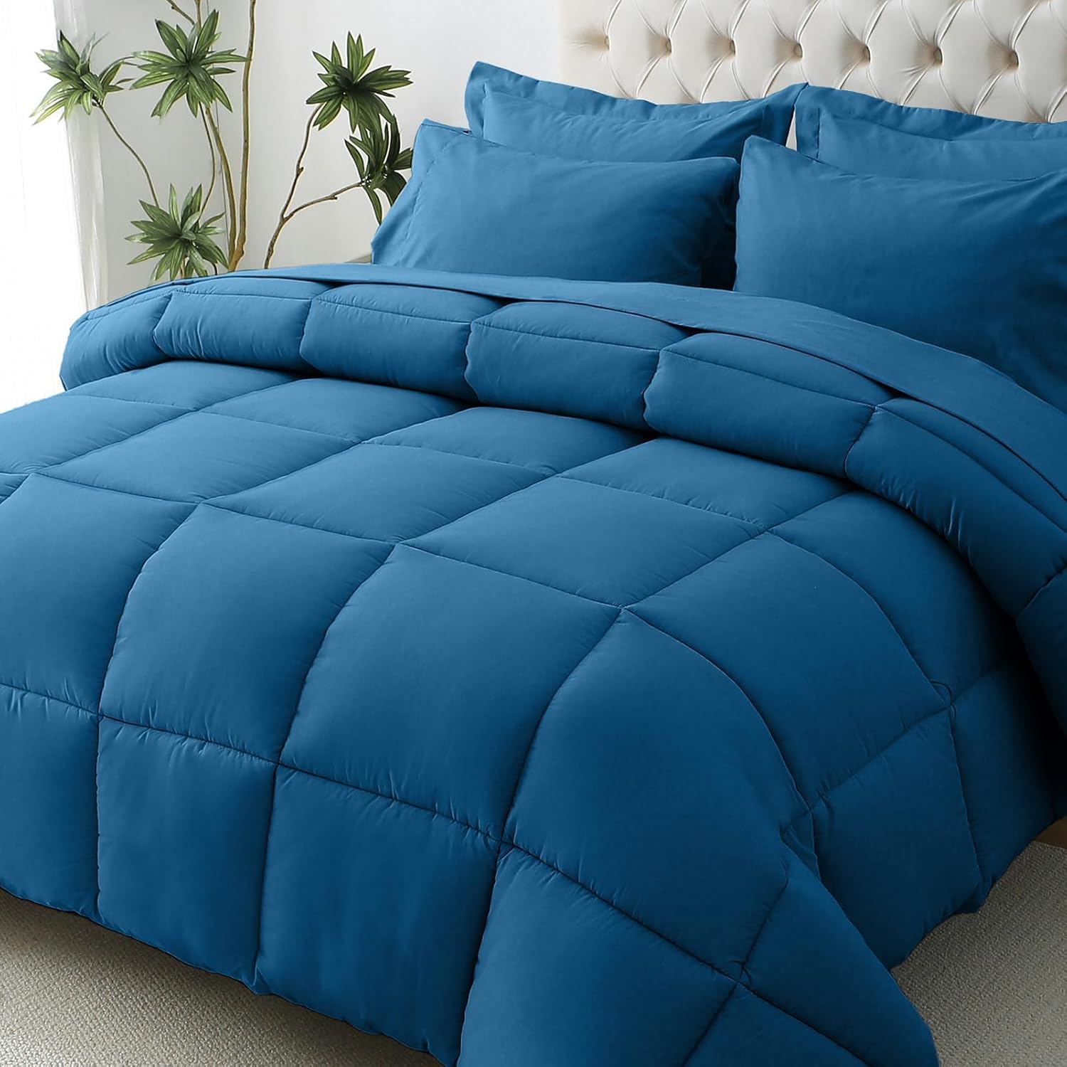 JOLLYVOGUE Queen Comforter Set for Cozy All-Season Comfort