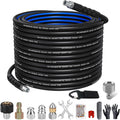 Sewer Jetter Kit for Pressure Washer 100ft 5800PSI - Heavy-Duty Drain