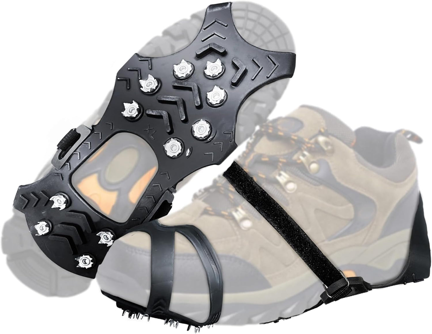 Stainless Steel Ice Traction Cleats - Anti-Slip Grip