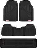 Motor Trend 3 Row Odorless Rubber Floor Mats & Liners - Heavy Duty