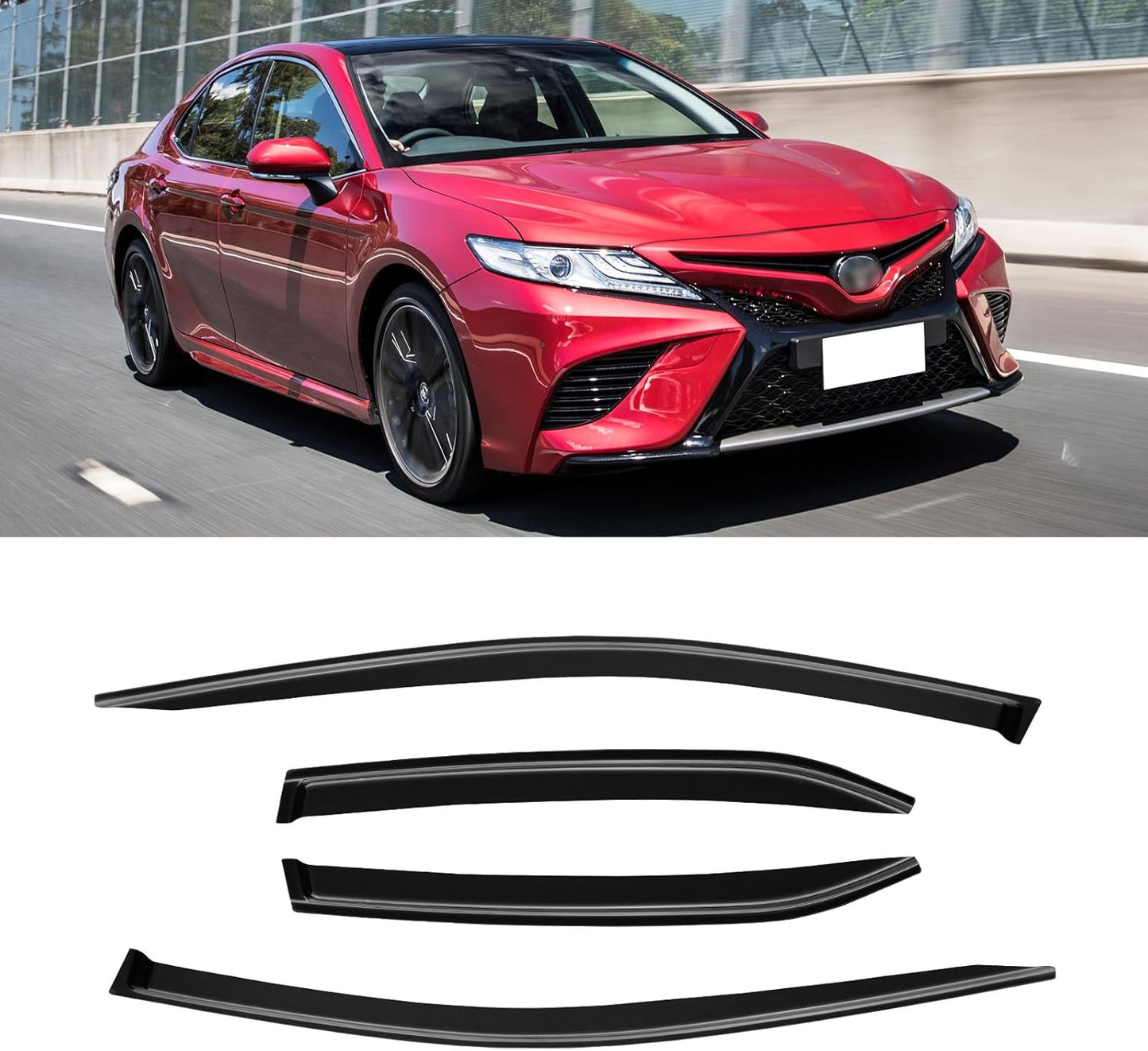 Window Rain Guards for 2018-2024 Toyota Camry - Durable Visors