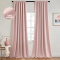 100% Blackout Curtains 120 in Long 2 Panels - Room Darkening Luxury