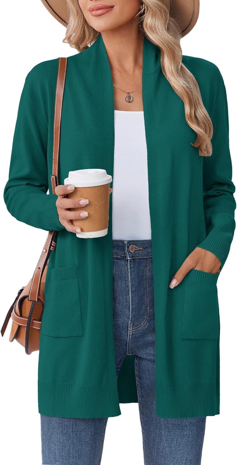 Lightweight Open Front Duster Cardigan for Women by Zeagoo