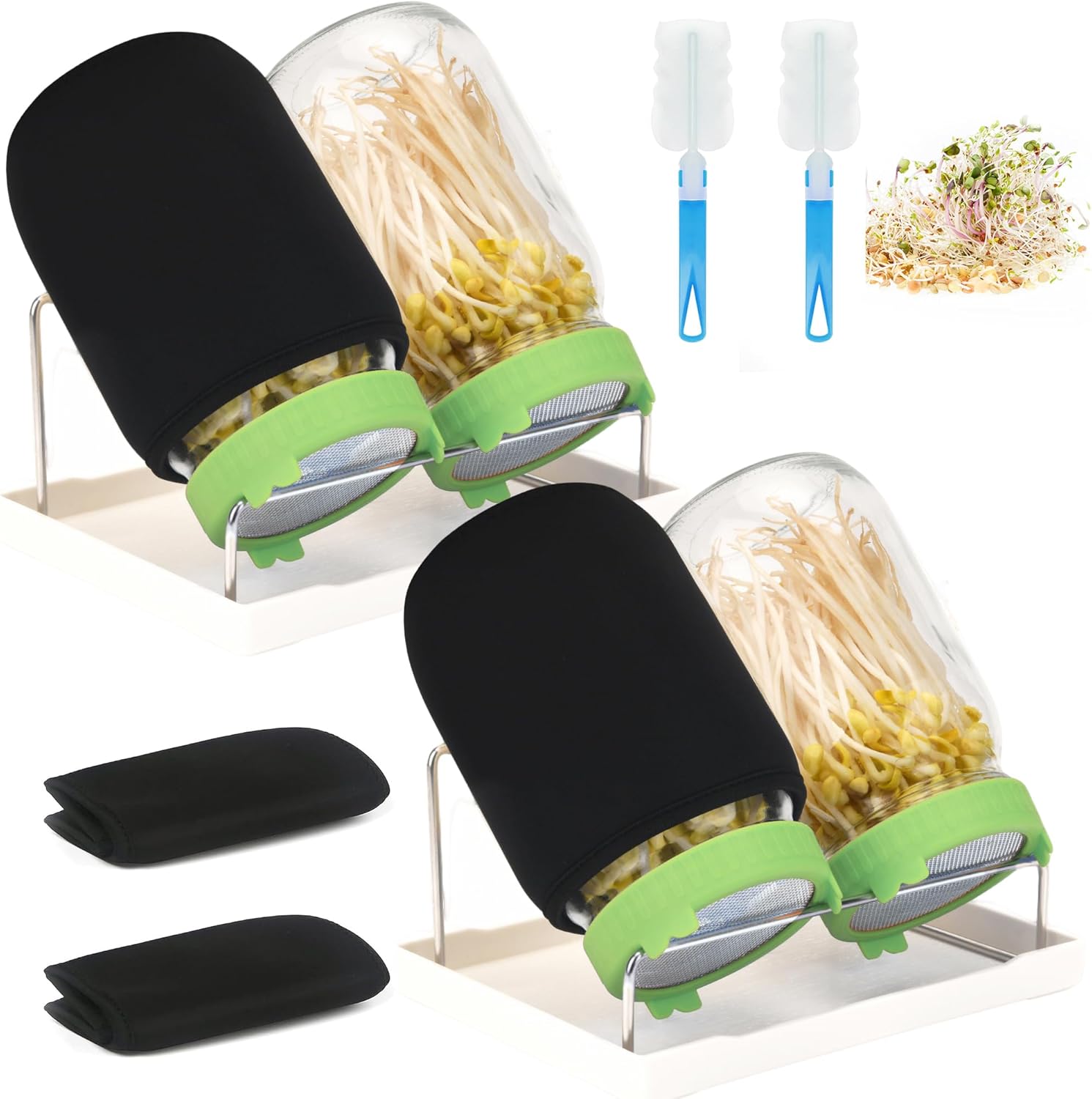 Lulonpon Sprouting Kit for Healthy Homegrown Sprouts and Seeds
