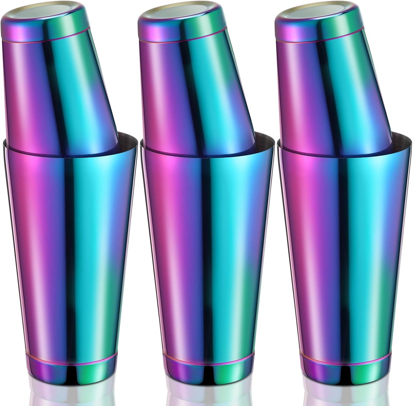 Cocktail Shaker Set 6 Pcs Stainless Steel Boston Mixers 18 Oz 28 Oz