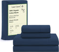 LANE LINEN Eco Friendly 100% Organic Cotton Full Sheet Set - Soft