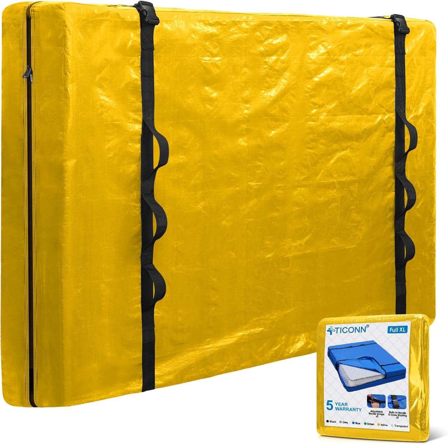 TICONN Heavy Duty Full XL Mattress Bags for Moving and Storage