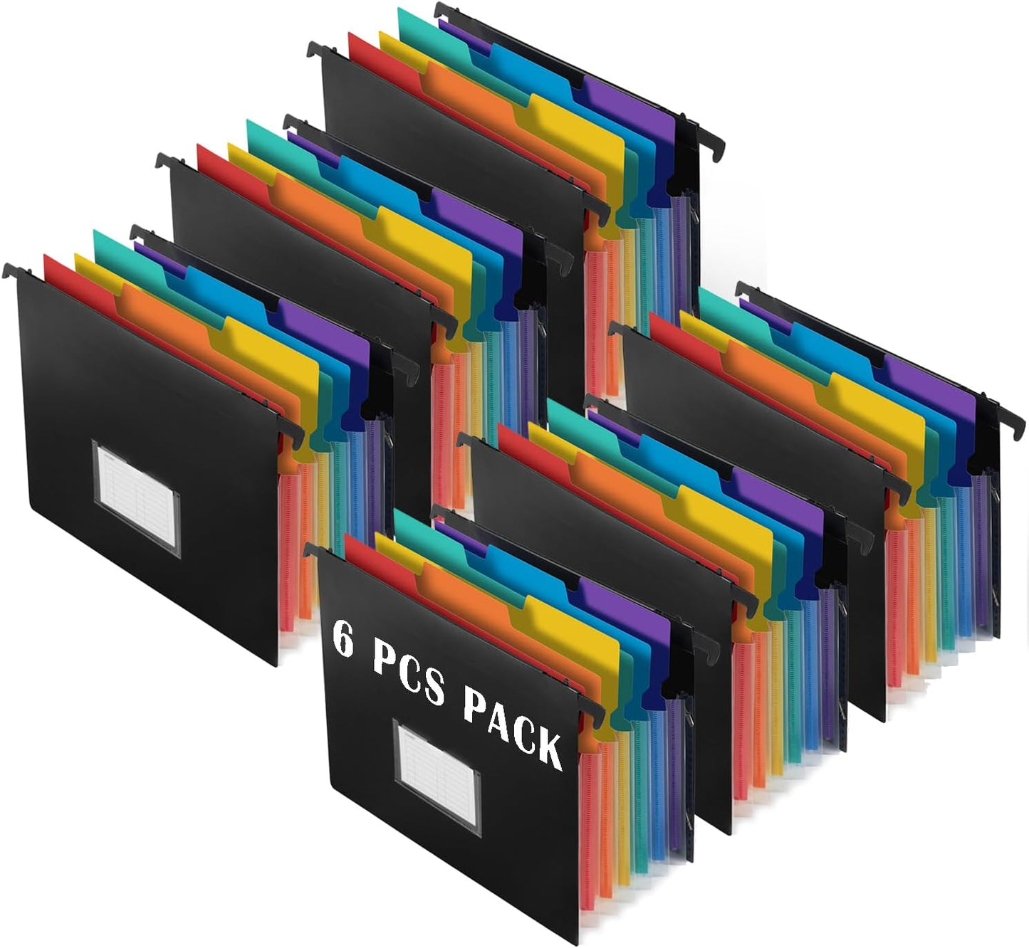 TRANBO 7-Pockets Hanging File Folder for Easy Organization