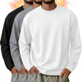 Mens Long Sleeve Thermal T-Shirt 3 Pack - Warm, Soft Basics