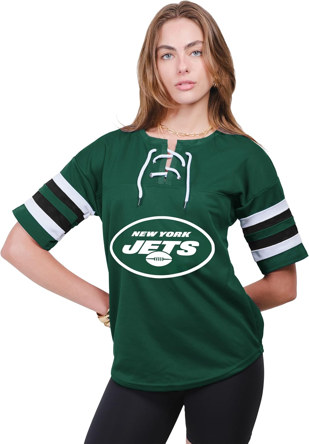 Ultra Game Women's NFL Official Lace Up Tee Shirt Review
