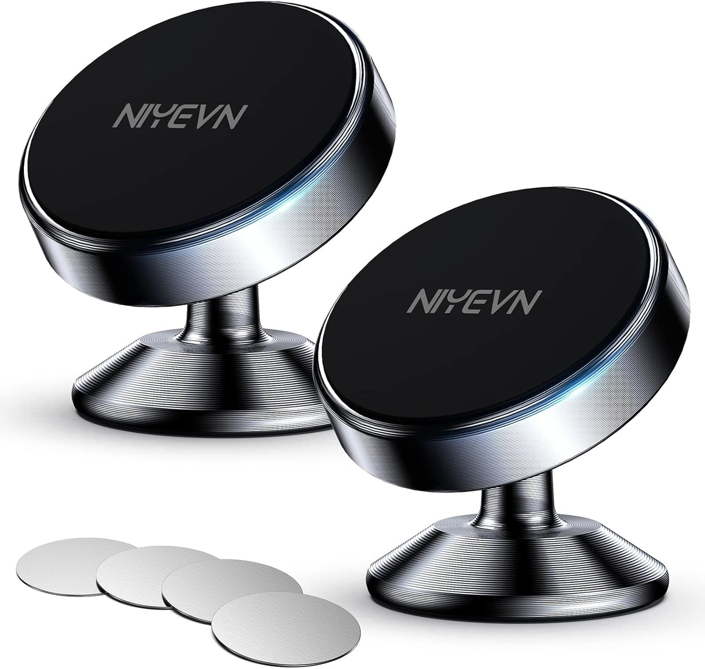 Powerful Magnetic Car Phone Mount Duo - Secure Hold, 360 Rotation
