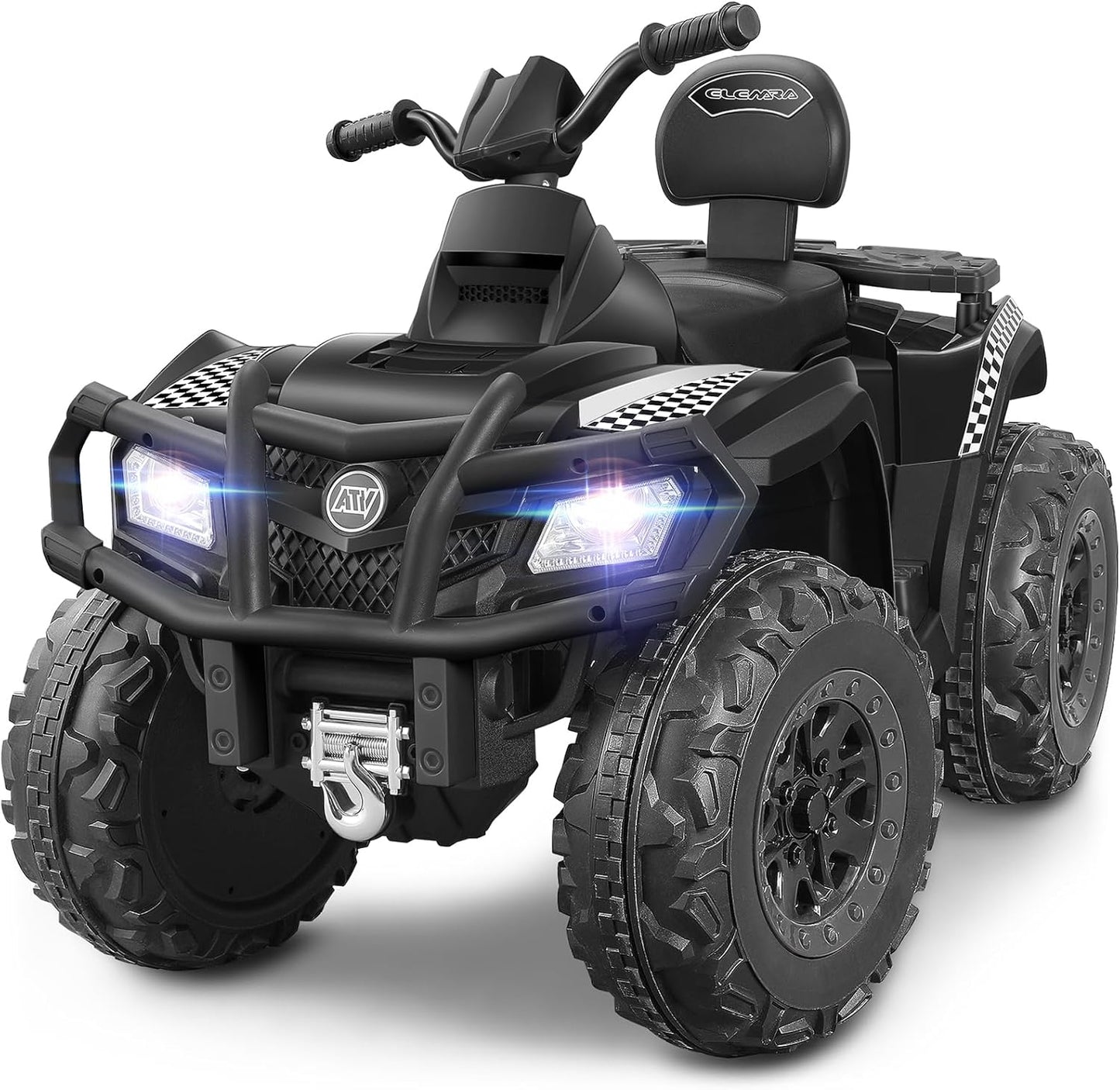 ELEMARA 24V 2 Seater Ride on ATV for Big Kids and Toddlers