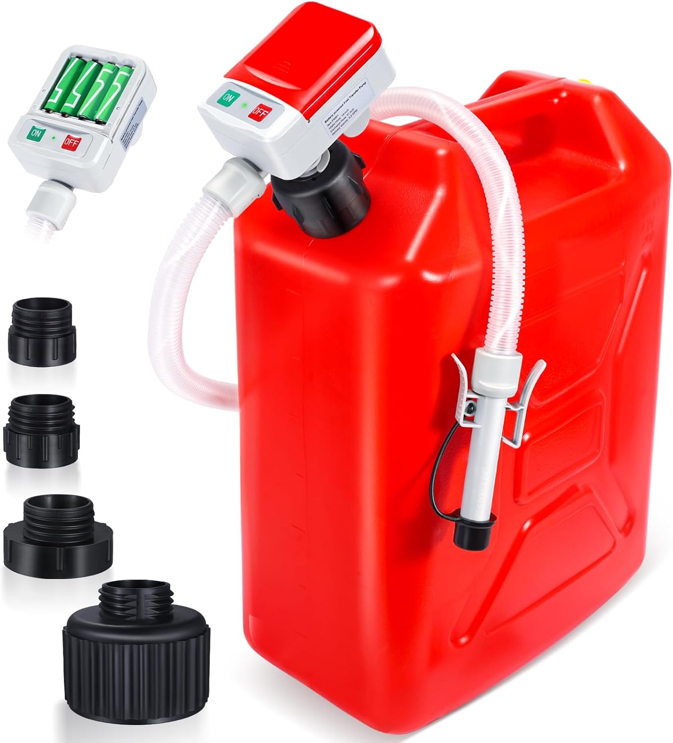 Portable Auto-Stop Fuel Transfer Pump - Fast, Safe, Versatile