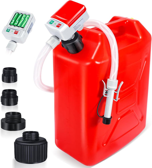 Portable Auto-Stop Fuel Transfer Pump - Fast, Safe, Versatile