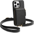 ZVE iPhone 14 Pro Max Wallet Case Crossbody - RFID Secure & Spacious