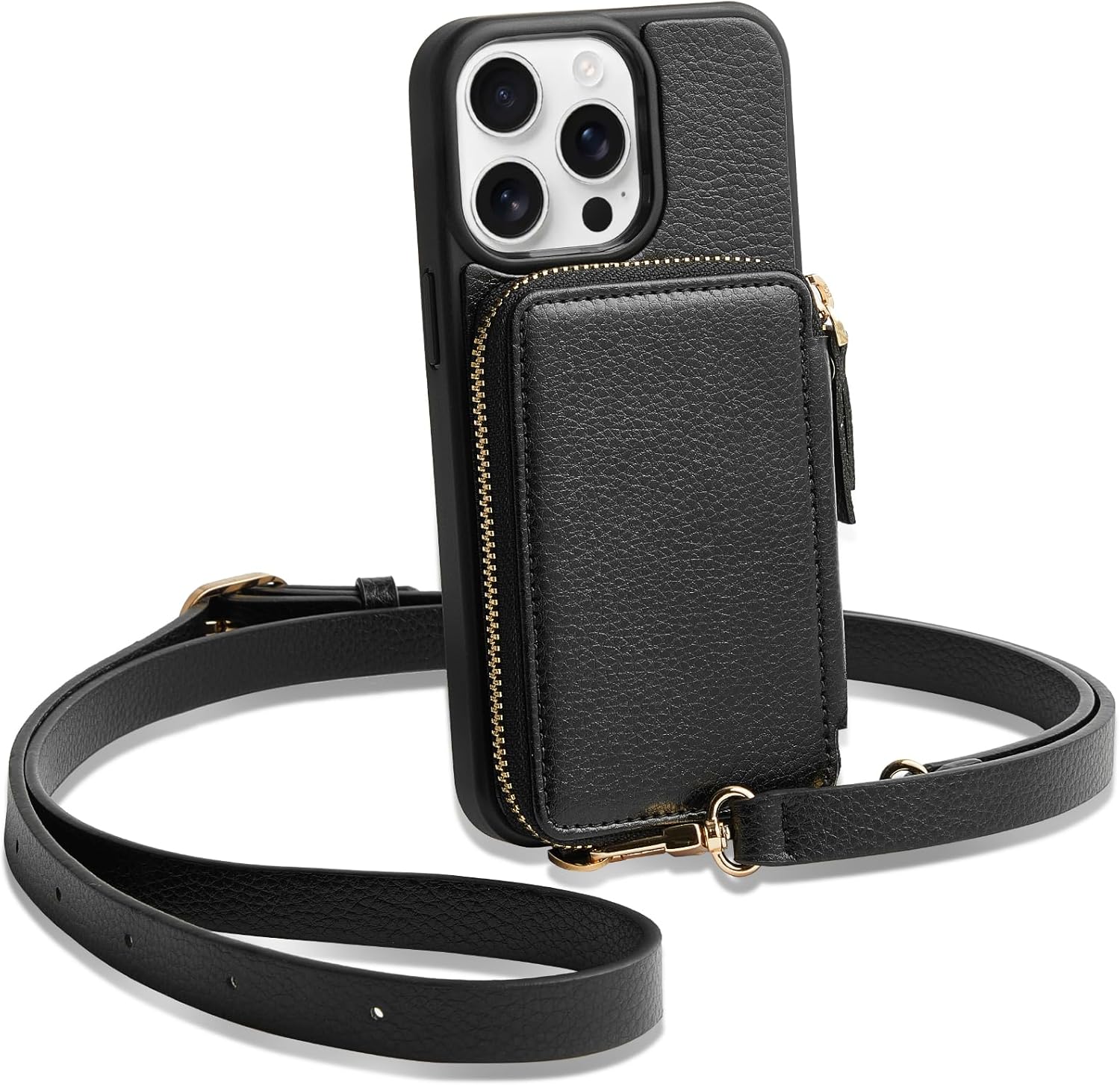 ZVE iPhone 14 Pro Max Wallet Case Crossbody with RFID Blocking