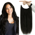 Fshine Wire Hair Extensions 14 in Off Black One-Piece - Add Volume