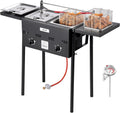 VEVOR Outdoor Propane Deep Fryer with Dual Tanks and Baskets