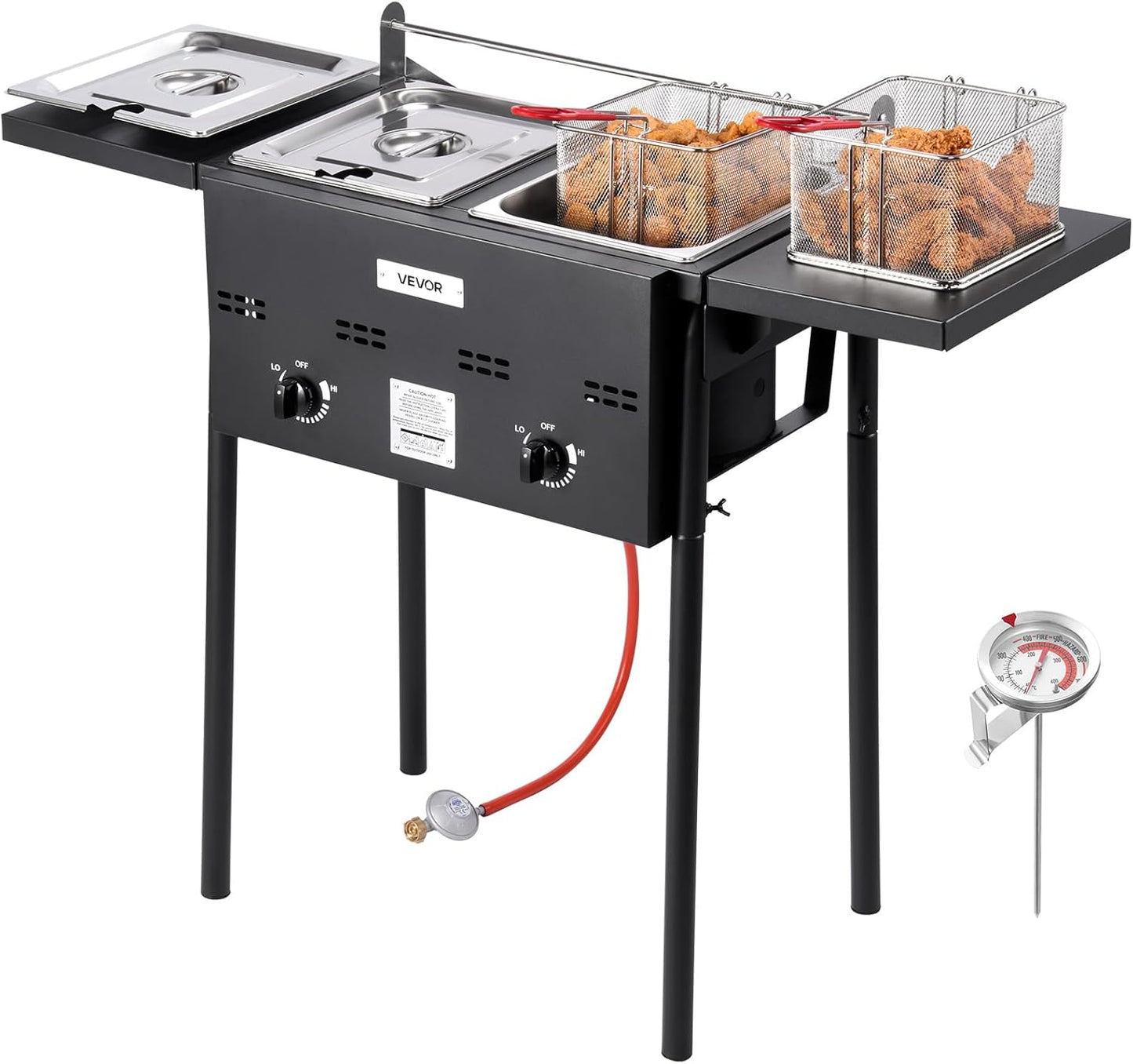 VEVOR Outdoor Propane Deep Fryer with Dual Tanks and Baskets