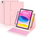 YBING iPad A16 Case with Keyboard for 11th & 10th Gen - 7-Color