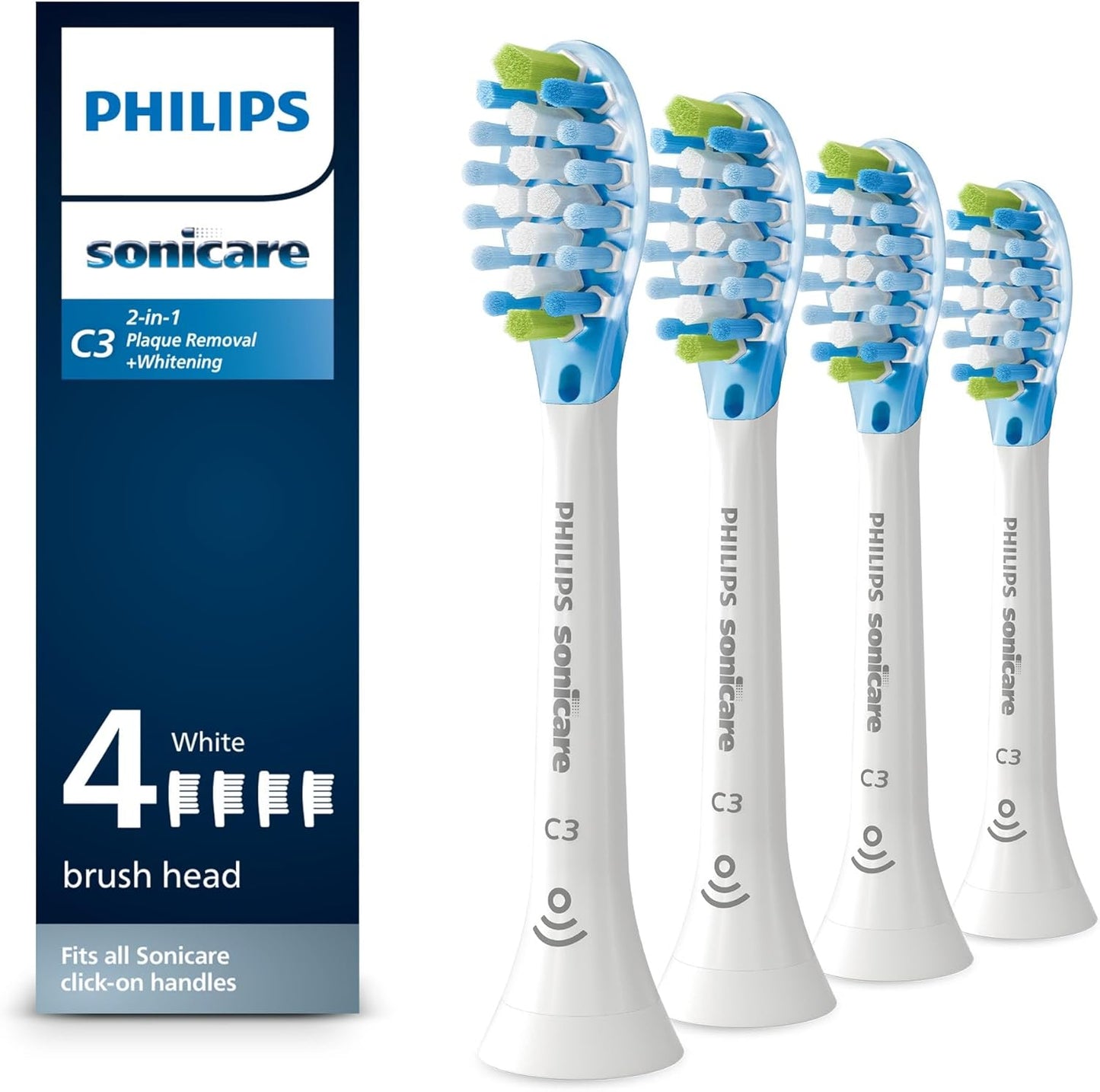 Philips Sonicare C3 Two-in-One Replacement Electric Toothbrush Heads