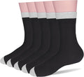 Mens 100% Cotton Crew Socks Pack of 5 - All-Season Comfort