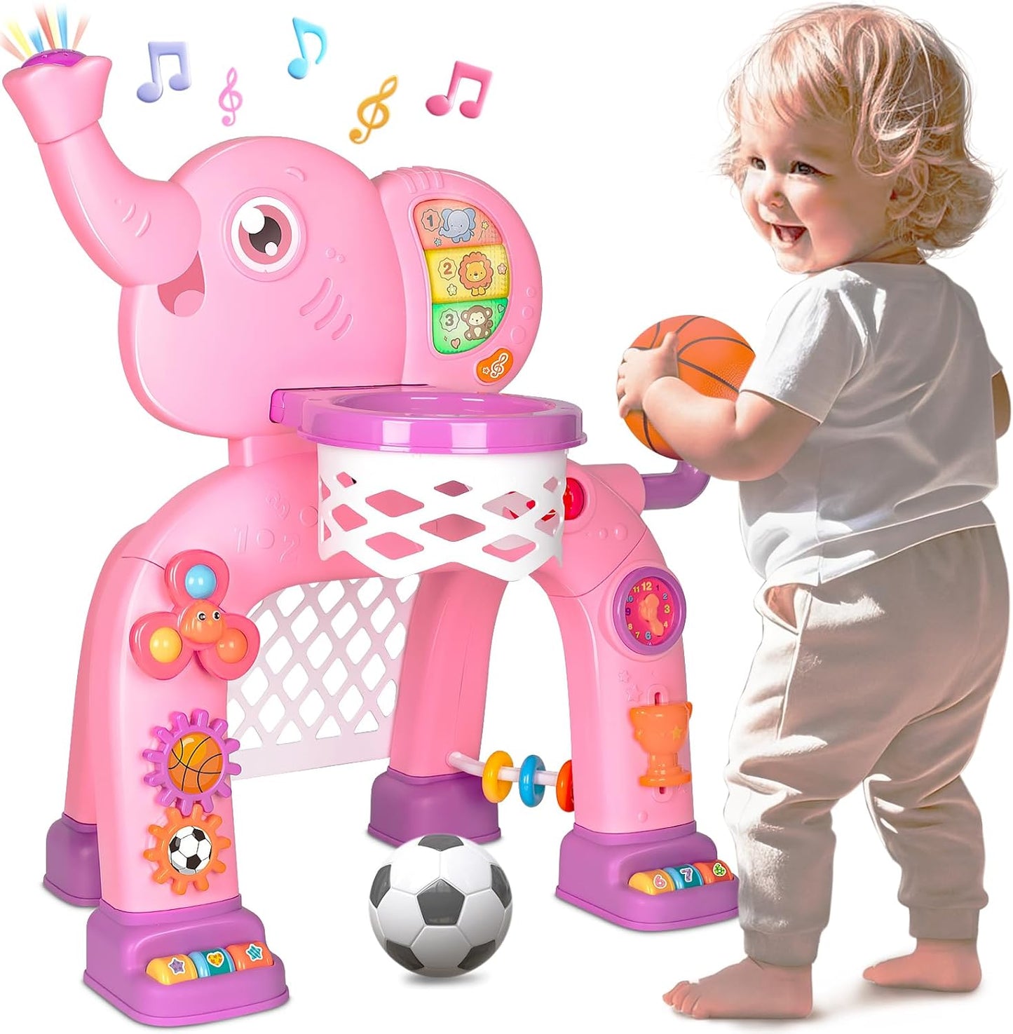 Toddler Basketball Hoop & Soccer Goal for Active Playtime Fun