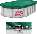 12 x 24 ft Oval Pool Cover for Above Ground Pools - Durable Mesh