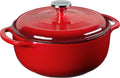4.5 Quart Enameled Cast Iron Dutch Oven in Island Spice Red - Durable