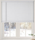 Cordless White 1 in Vinyl Mini Blinds 46.5 W x 73 H - Child Safe