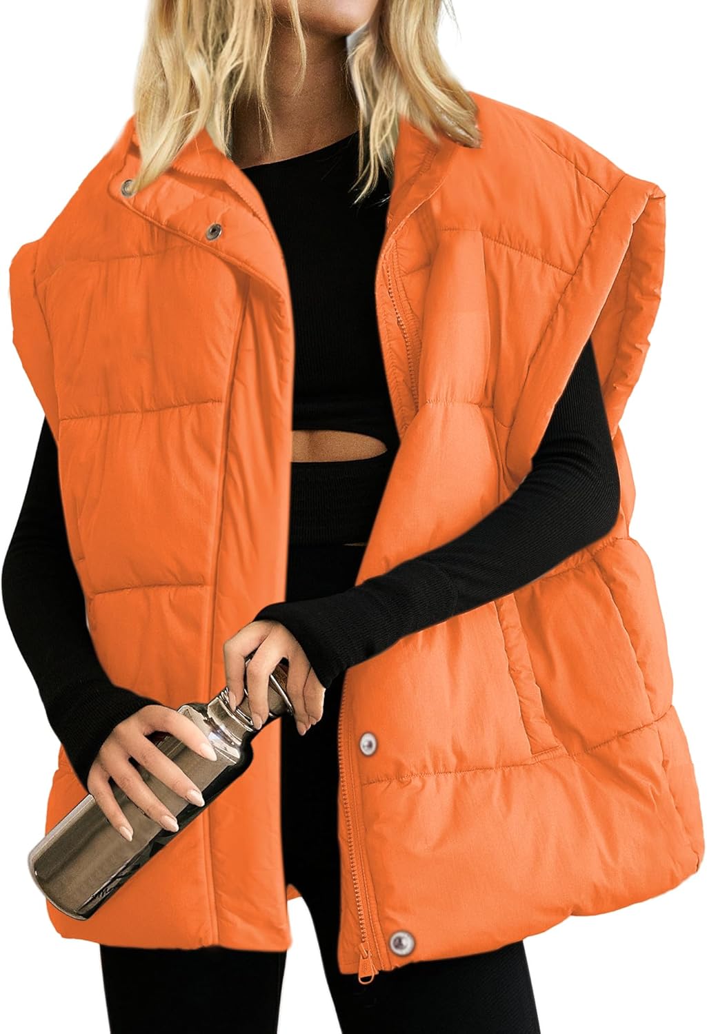 Oversized Puffer Vest for Women - Stylish and Warm Outwear