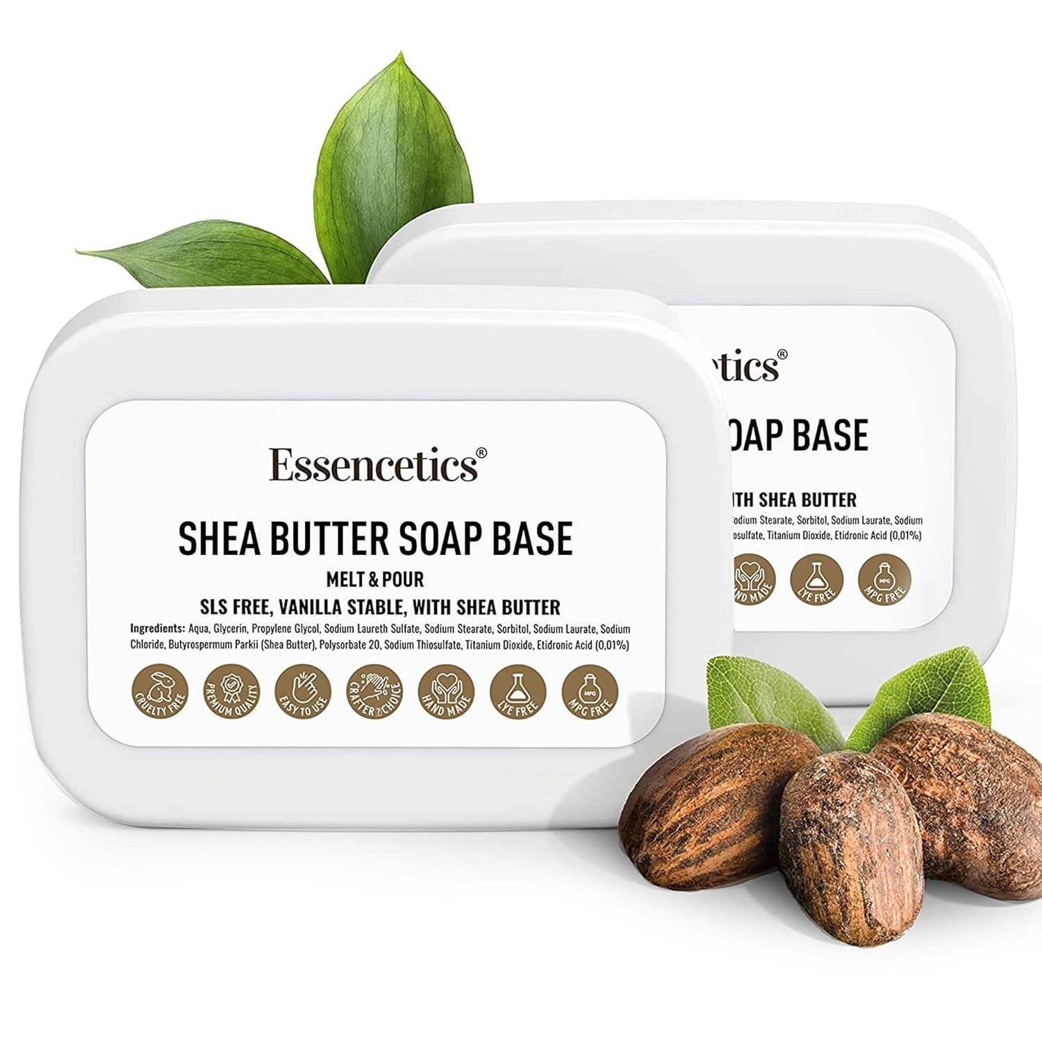 Shea Butter Melt and Pour Soap Base - SLS Free Vegan 10 lb