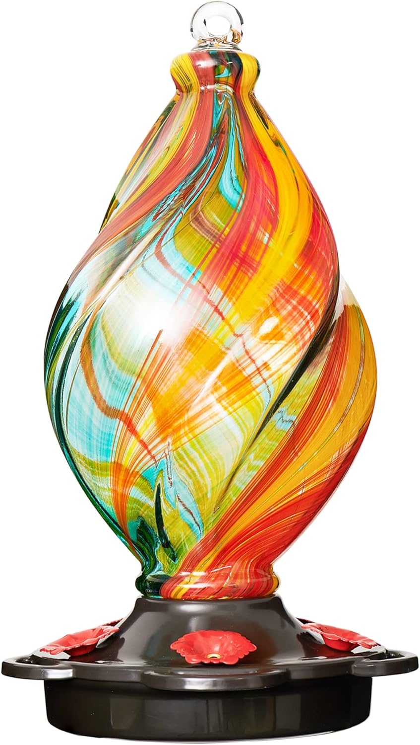 Unique Ice Cream Shaped Spiral Hummingbird Feeder for Outdoors