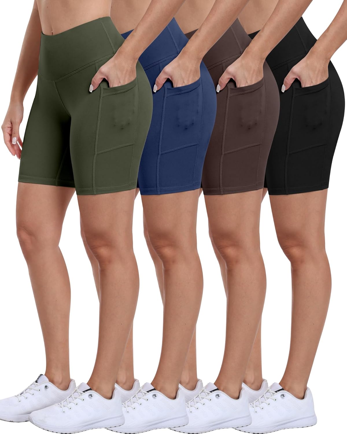ATHVOTAR Biker Shorts for Women - High Waisted Tummy Control