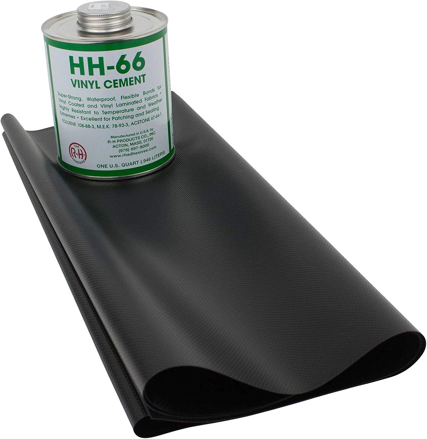 18oz Black Tarp Vinyl Repair Kit with HH66 PVC Cement Glue