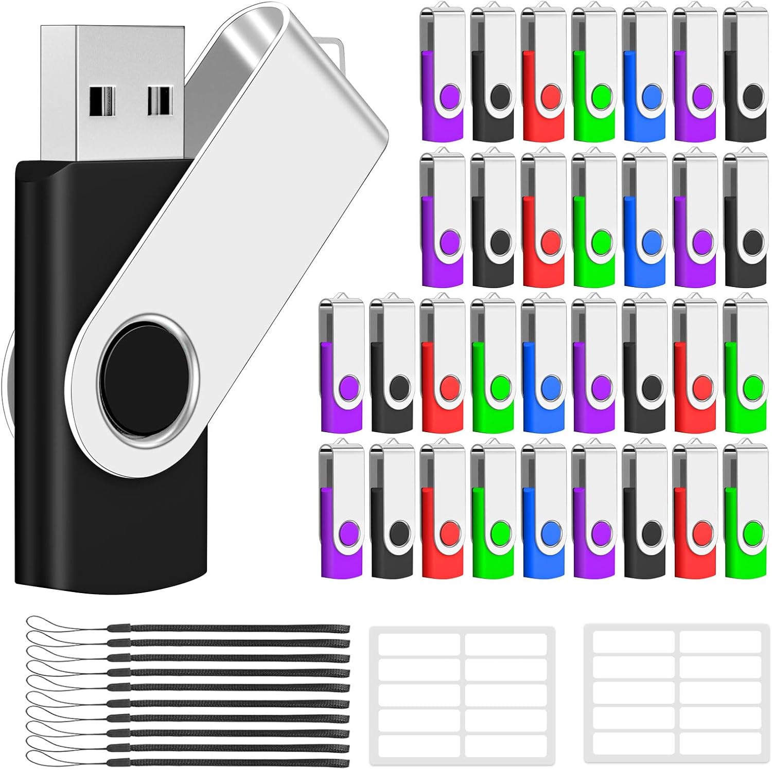 50 Pack 2GB USB Flash Drives for Storage and Backup Needs