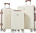 Merax 3 Piece Suitcase Set Hardside Luggage - Durable, Smooth Wheels