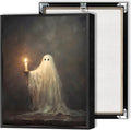 Vintage Halloween Cute Ghost Wall Art Canvas Poster 24x36in - Gothic