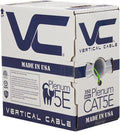 Vertical Cable Cat5e 350 MHz Plenum Bulk Ethernet Cable - 1000ft