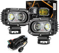 Auxbeam 4 Inch LED Pod Square Flood Light - Bright Offroad Fog Light