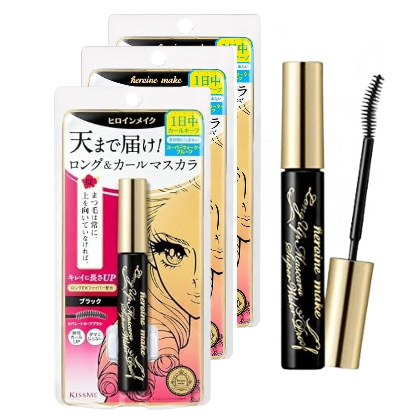 HEROINE MAKE Waterproof Mascara for Volume and Length in Black