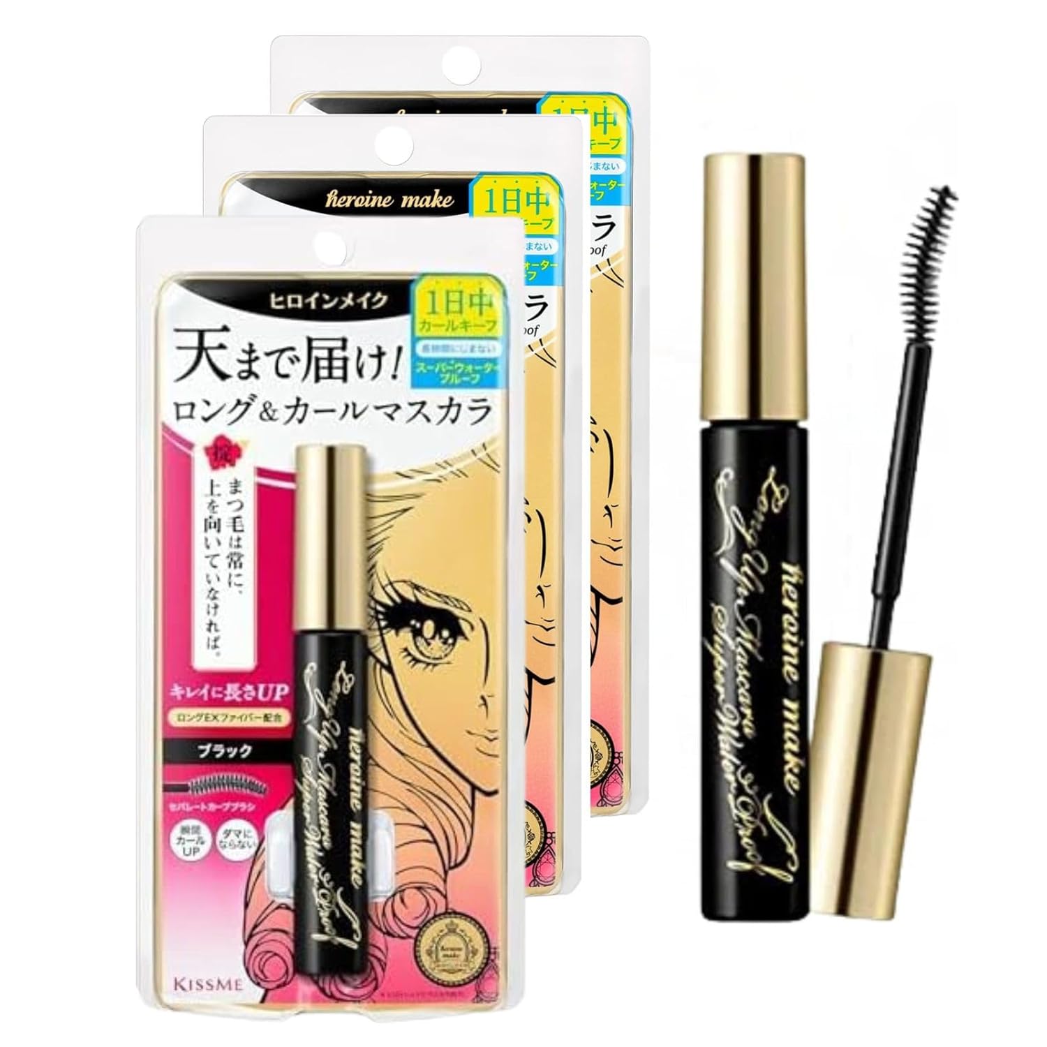 HEROINE MAKE Waterproof Mascara for Volume and Length in Black
