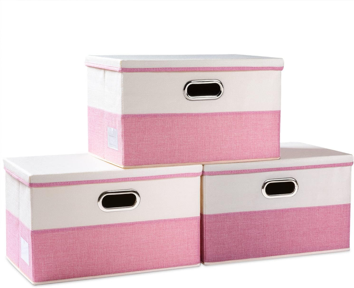 PRANDOM Large Collapsible Storage Bins with Lids for Home Use