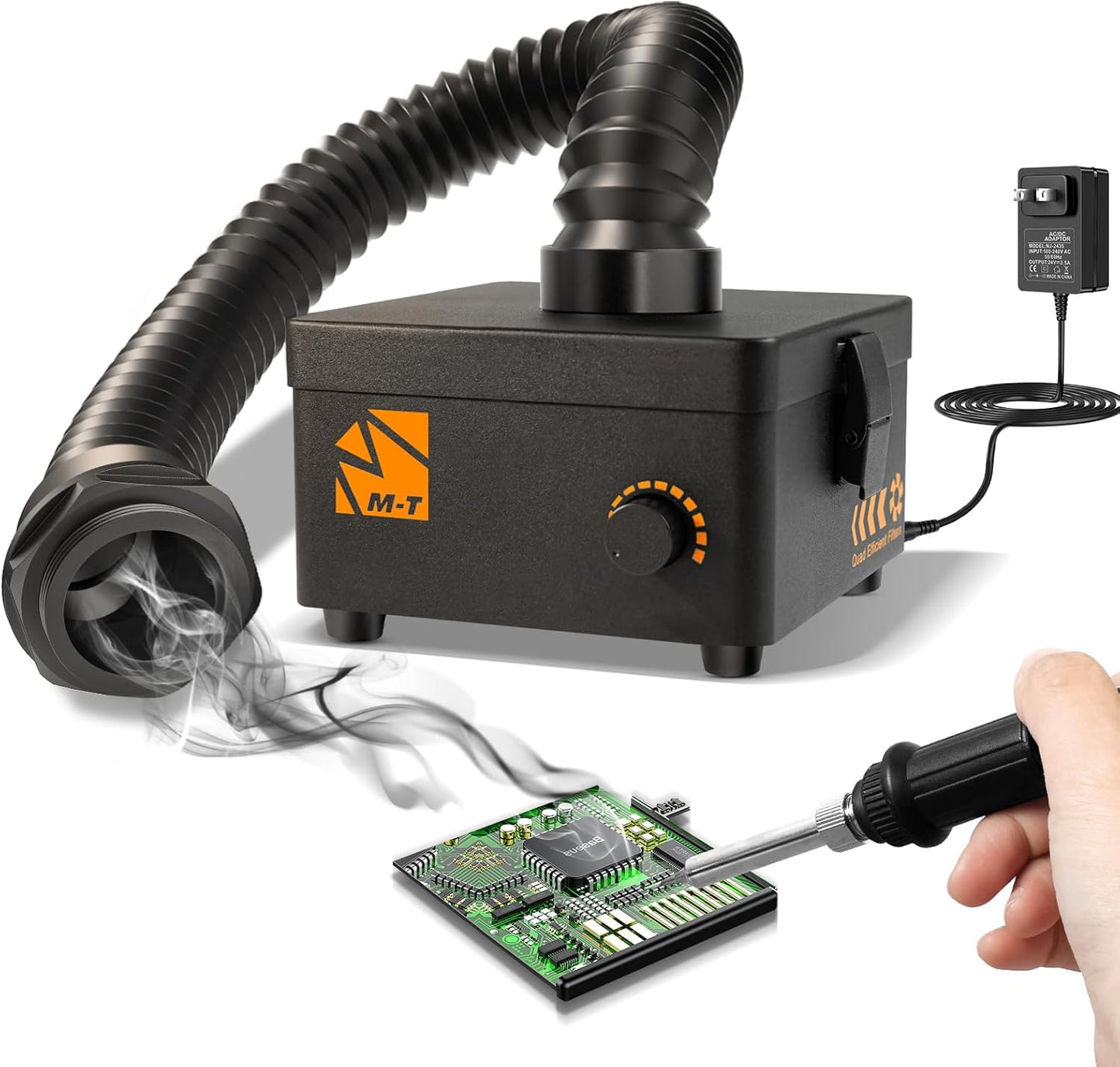 M-T Solder Fume Extractor with HEPA Filter for Clean Air