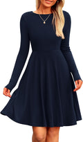 PRETTYGARDEN Ribbed Knit A-Line Short Dress - Versatile Fall Staple